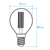 Bombilla esférica LED filamento alta calidad de cristal 4W 